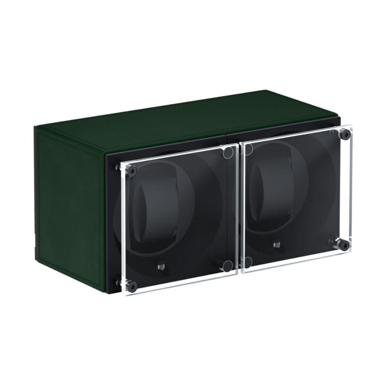 Masterbox Duo green Leather Front Angle Glass