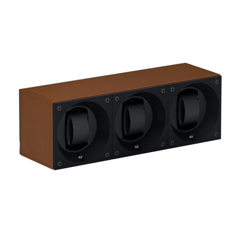 Masterbox Trio cognac Leather Front angle