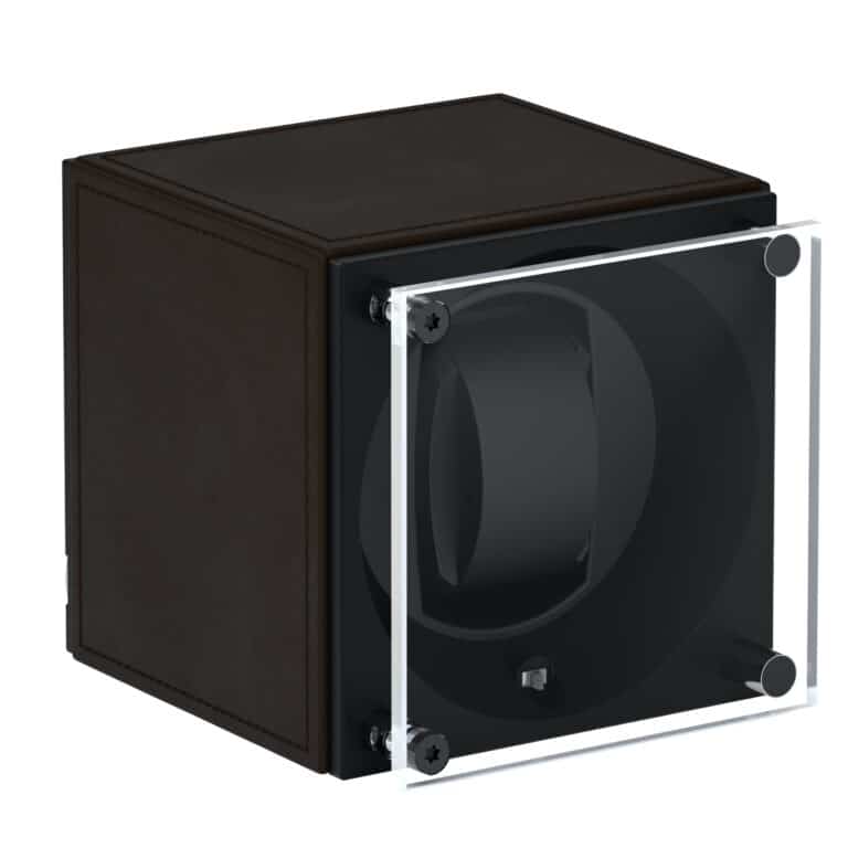 Masterbox brown Leather Front Angle Glass