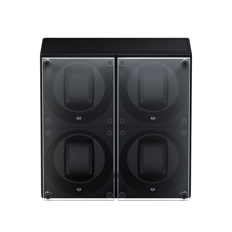 Masterbox quad black Leather Front Glass