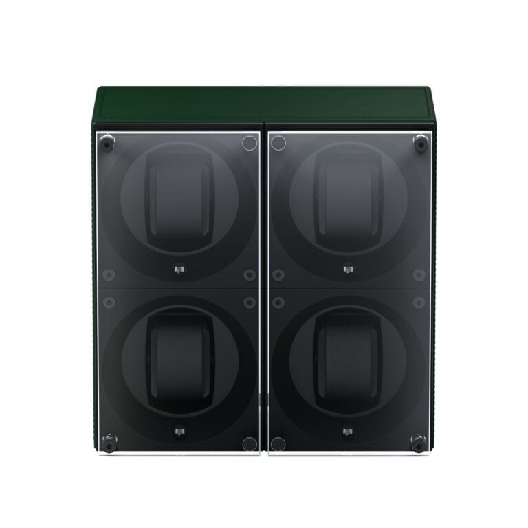 Masterbox quad green Leather Front Glass